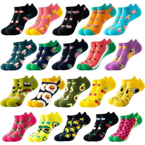 5 Pairs Women Cotton Art Ankle Socks With Print Cute Funny Retro Painting Short Socks Summer Casual Fashion Happy Van Gogh Socks
