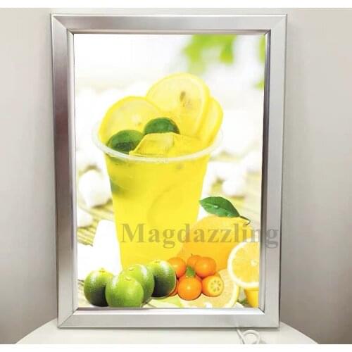 5PCS A2 Snap Frame Take Away Food Menu Boards Light Boxes Ultra Thin LED Illuminated Panels for Restaurant