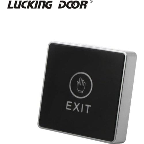 86*86MM Push Touch Exit Button Door Eixt Release Button for access Control System Home Security Protection with LED Indicator