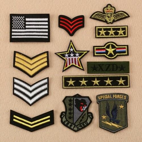 Army Military Embroidered Patches Emblem Appliques Badges for Cap Cowboy Backpack Hat Decoration