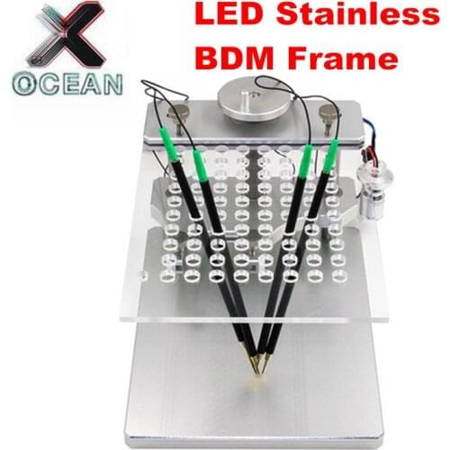 BDM FRAME with Full Set Adapters for Fgtech BDM100 V7.020 V5.017 programmer stainless steel Aluminium 22pcs Adapters bestquality