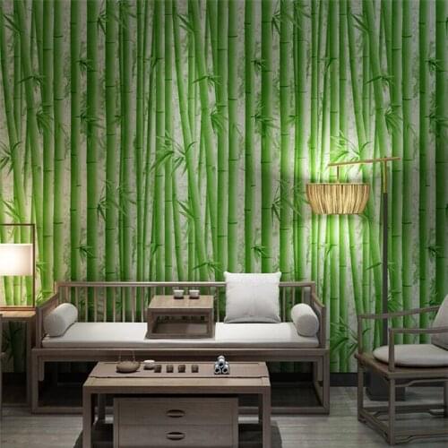 Beibehang Chinese wallpaper 3d classical bamboo forest Chinese style retro dining restaurant papel de pared background wallpaper