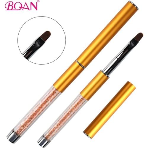 BQAN Oval #6 Nail Brushes Rhinestone Diamond Acrylic Handle Nail Art Pen Beauty Nail UV Gel Drawing Painting Manicure Tool
