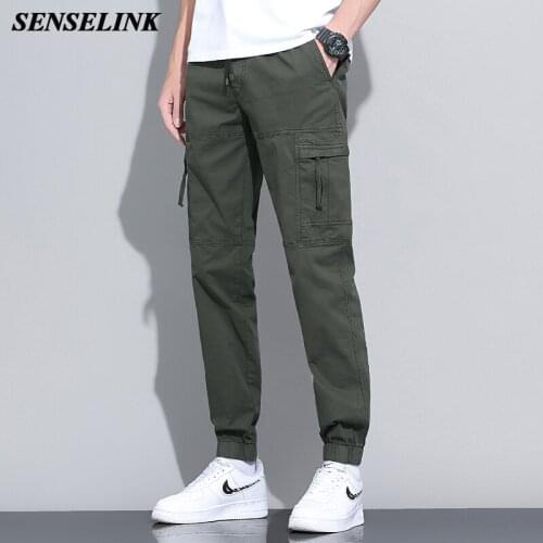 Summer Army Green Casual Men Cargo Pants Outdoor Tactical Army Pants Jogger Multi Pocket Loose Big Size Cargo Pants Men 29-38
