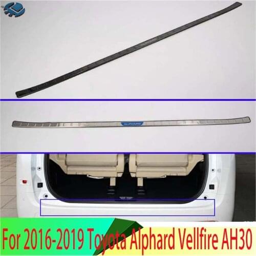For Toyota Alphard Vellfire AH30 2016-2019 rear bumper protection window sill outside trunks decorative plate pedal