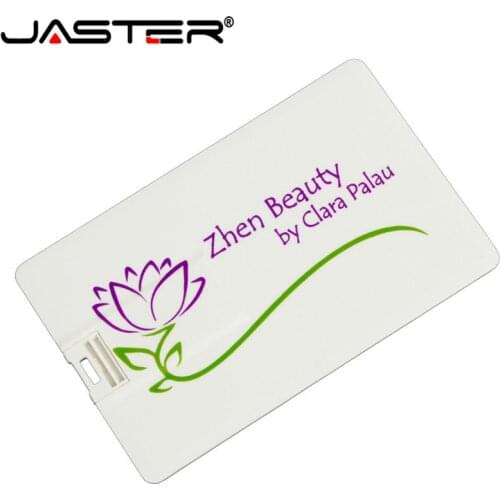 JASTER 10PCS free Color printing logo mini Card bank card USB 4GB 16GB 32GB 64GB External Storage photography wedding gift