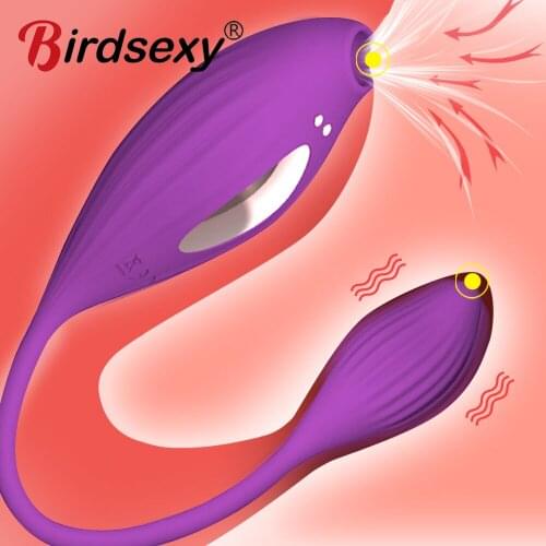 Clitoral Sucking Vibrator with Vibrating Egg 2 in 1 G-spot & Clitoris Stimulator Blowjob Oral Nipple Sucker Sex Toys for Women
