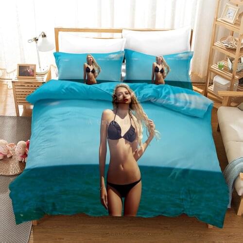 Hot Sexy Buttocks Bikini Bedding Set Girl Bedroom Decor Luxury Quilt Cover Fashion Duvet Cover And Pillowcase
