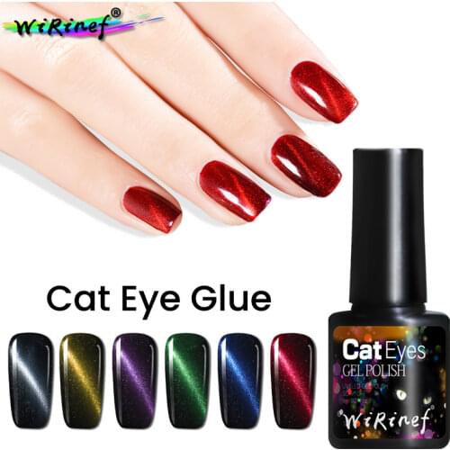 WiRinef 3D Magnetic Top Coat Cat Eye Gel Nail Varnish Magic Design Manicure Nail Art UV Polish Lacquer Nail Gel