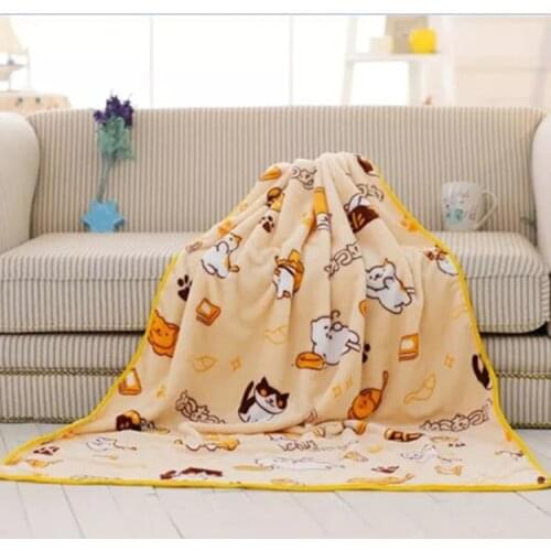 Cartoon Cat Neko Atsume Cat Backyard Soft Blanket Mat Pillowcase Creative For Kids Child Girls Cosplay Gift