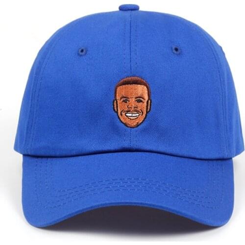 Stephen Curry Dad Hat Pure Cotton Embroidery Men Women Baseball Caps Curry Snapback Hat Bone Garros High Quality Cap blue