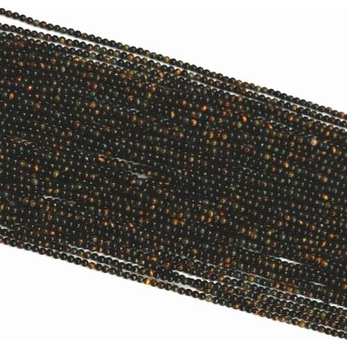 Natural Blue Tiger Stone 2mm 3mm Round Beads Hot Wholesale /retail Loose Spacers Accessories Findings Beads 15" B391