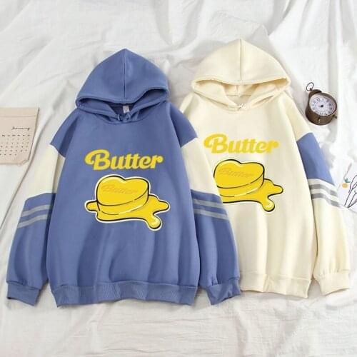 Tops New Kpop Bangtan Album Butter Hoodie jimin suga jungkook jimin Women Plus Size Sweatshirt Harajuku Autumn/winter Pullovers