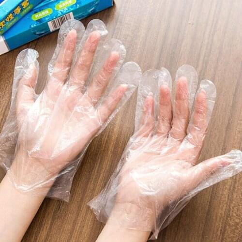 100PCS/200PCS Food Plastic Gloves Disposable Gloves for Restaurant Kitchen BBQ Eco-friendly Food Gloves Fruit Vegetable Gloves