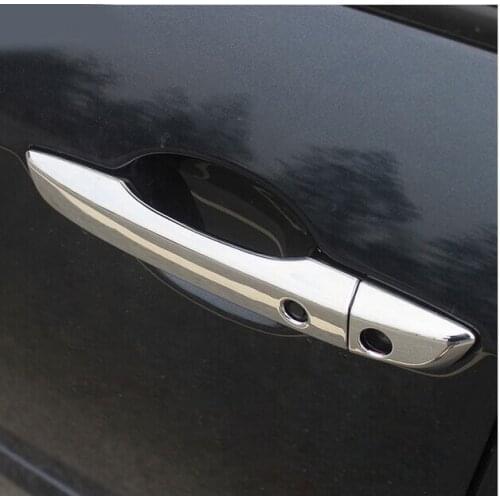 FIT FOR 2016 Honda CIVIC 8PCS CHROME DOOR SIDE HANDLE COVER CAP CATCH WITH SMART KEY HOLE TRIM MOLDING OVERLAY CAP GARNISH