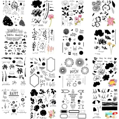 Clear Stamps And Cutting Dies Character Beautiful Flowers Summer Vacation Book For DIY Scrapbook Photo Album Craft Card 2021 New