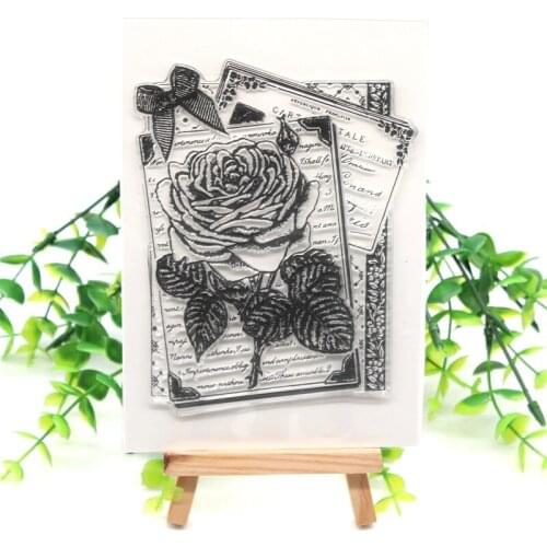 Rose transparent transparent silicone stamp DIY scrapbooking / card / childrens fun decorative supplies