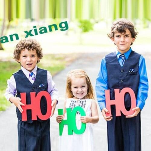 Christmas Sign Ho Ho Ho 3 Piece Set Family Christmas Card Sign Holiday Cards Photography Prop Family Card