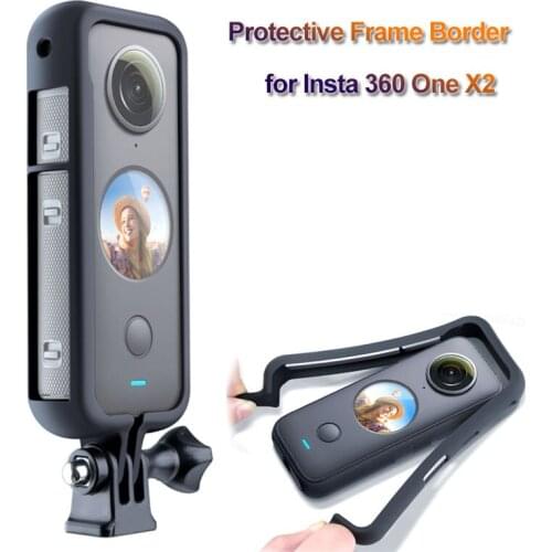 For Insta360 ONE X2 Protective Frame Case 1/4 Screw Hole Camera Tripod Adapter Mount for Insta360 ONE X2 Action Camera Accessory