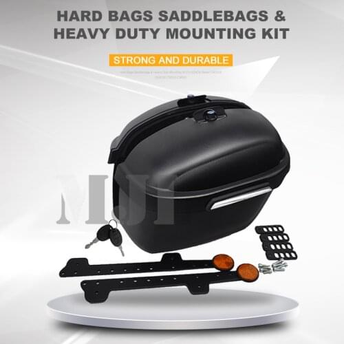 Hard Bags Saddlebags & Heavy Duty Mounting Kit Fit SUZUKI BOULEVARD M109R 2006-2021