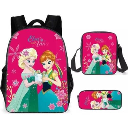 Disney Fashion Cartoon Elsa Backpack Girls School Bag Kids Children Schoolbags Lovely Knapsack Baby Bags Gift For Girl