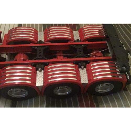 For TAMIYA 1/14 SCANIA R620 56323 MAN 3363 RC Tractor Trailer Upgrade Parts Decorative Plate Stainless Steel Fender Middle