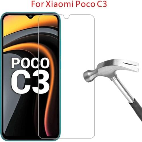 For xiaomi Poco C3 X3 X2 M2 F2 pro Pocophone F1 tempered glass xiaomi mi play phone screen protector protective film smartphone