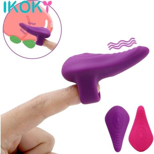IKOKY Finger Vibrator Adults Toys Vagina Clitoris Stimulator Vibrator Sex Toys for Couple Female Masturbator Silicone