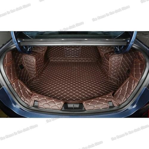 Leather Car Trunk Mat Cargo Liner for ford cavalier onix 2016 2017 2015 2018 2019 2020 2021 rear boot cover accessory interior