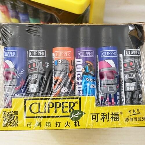 CLIPPER Butane Windproof Lighter Nylon Material Torch Inflatable Grinding Wheel Electronic Lighter Collection Gift