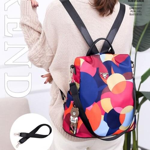 Fashion backpack Anti-theft bag Backpack Color school bag Oxford cloth bag Cute backpack Female bag Outdoor travel bag