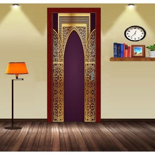 77x200cm Custom Islamic patterns door decal Large Size Window vinyl sticker Allah self-adhesive wallpaper Home Decoration