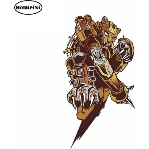 HotMeiNi 13cm x 7.2cm For Steampunk Tiger Sunscreen Car Stickers Surfboard Decal Waterproof Occlusion Scratch Decoration