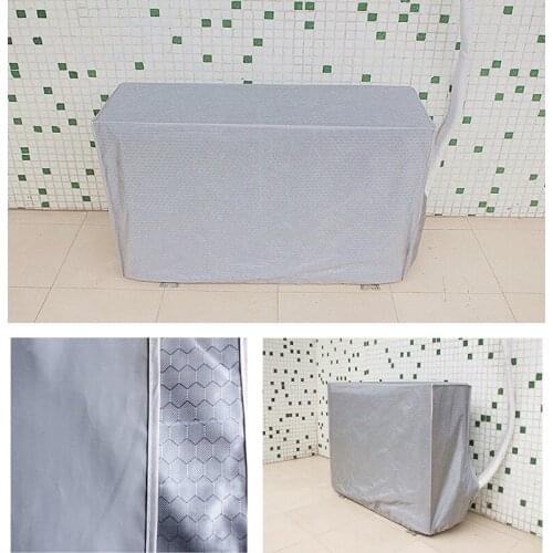 Outdoor Custom Made Air Conditioner Cover Weather Wrap Full Hood Block Dust Rust Rain Snow Waterproof Case Green Blue Silver
