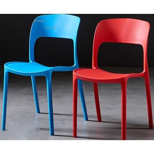 Nordic Dining Chairs Modern Minimalist Bedroom Kitchen Plastic Chair Creative Leisure Home Restaurant Negotiation Backrest Chair