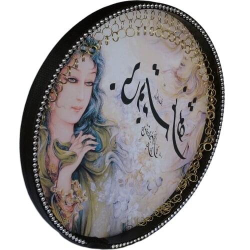 Persian Painting Daf, Deff, Def, Erbane, Bendir Drum Musical Instrument With Soft Case NDR-103