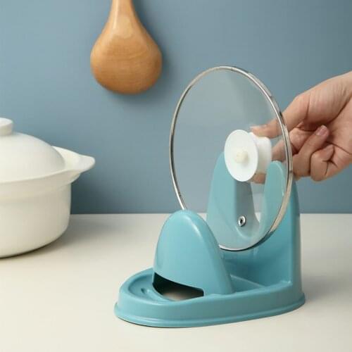 Plastic Pan Pot Cover Lid Rack Stand Spoon Holder Stand Organizer Storage Soup Spoon Rests Saving Space SKitchen Tools #619