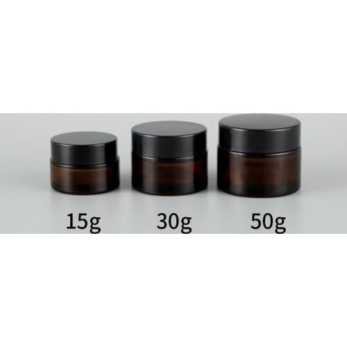 15g 30g 50g Mini Glass Empty Jar Pots Cosmetic Makeup Inner Lid Face Cream Lip Balm Container My Refillable Bottles