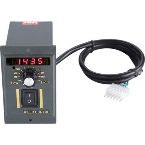 Ac 220V Motor Speed Controller 50Hz 250W Digital Adjustable Stepless Plc Motor Speed Controller 0-1450Rpm Speed Regulator