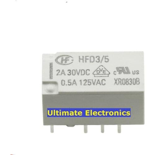 5pcs relay HFD3-5 two sets of conversion 8-pin monostable 0.5A125VAC HFD3/5 TX2-5V