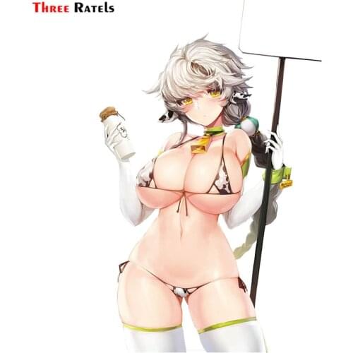 Three Ratels F189 unryuu reddit hentai Sexy Girl Anime Vinyl Sticker For Vehicl Window Bike Custom Printing Graphics Car Sticker