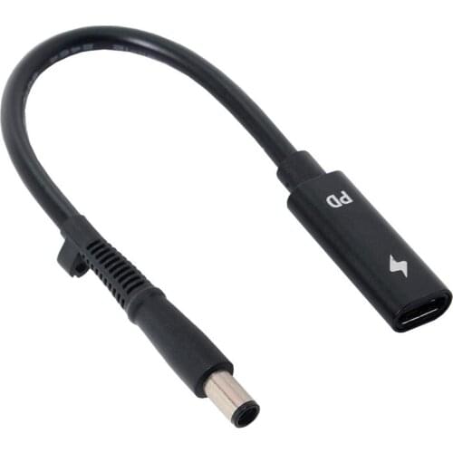 Type C USB-C Female Input to DC Power PD Charge Cable fit for Laptop 18-20V (7.4x5.0mm)