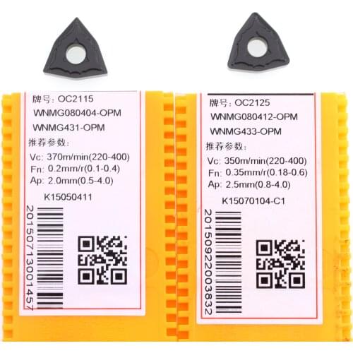 10PCS OC2115 WNMG080404 WNMG080412 OPM CNC External lathe Cutter Turning Tools Hard Alloy Insert Carbide Blades