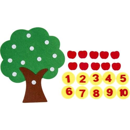 Felt Cloth Child Education Supplies Apple Tree Toys Kids Gifts DIY Children Educational Toy Durable Digital Cognitive