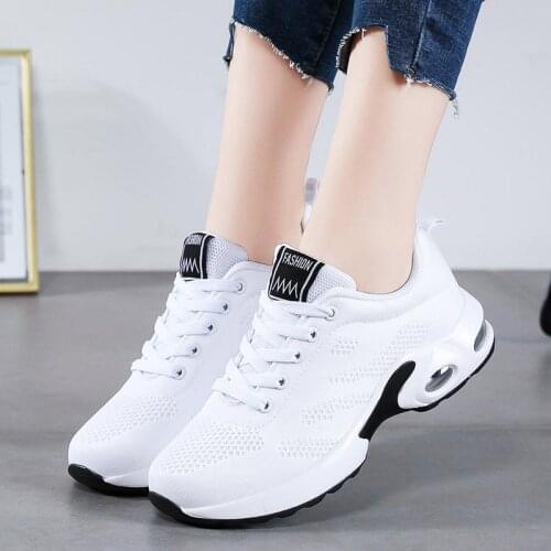 Plus Size Summer Air Cushion Womens Shoes Sport Sneakers Woman Running for Women Womens Sports White GMB-0529