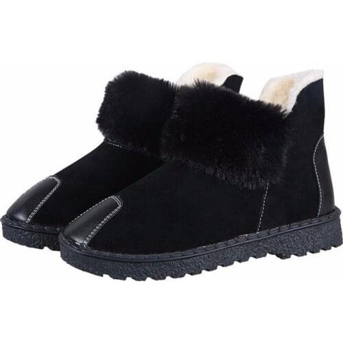 2020 Winter New Snow Boots Female Warm Plus Velvet Wild Short Boots Tube Non-slip Flat Cotton Shoes Botas Mujer Invierno W22-02