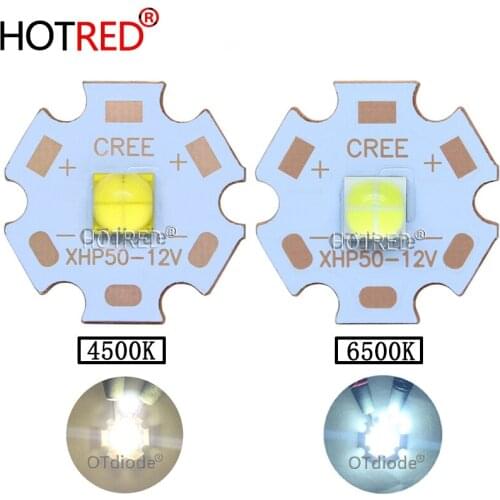 10PCS China XHP50 replace CREE XHP50 LED Diode Cold whtie 6500k Neutral white 4500K LED Emitter 6V 12V Car Light Flashlight part