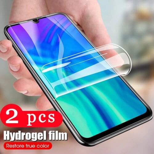 2Pcs soft full cover for huawei y5 lite y6 y7 prime pro 2019 2018 hydrogel film phone screen protector protective film Not Glass