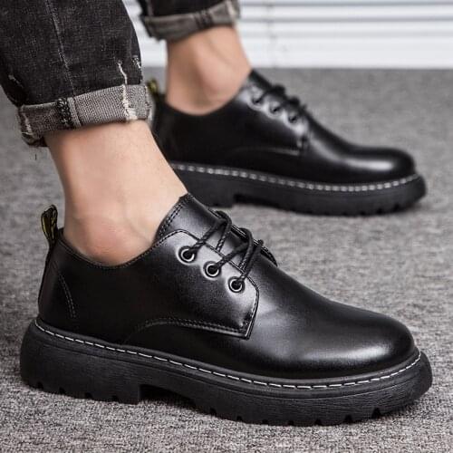 2020 New Mens Casual Shoes Trend Wild Fashion Mens Shoes Low Top Thick-soled Shoes Men Leather Shoes Men Zapatos De Hombre