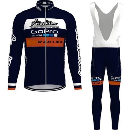 2020 SPTGRVO pro team long sleeve cycling jersey set mtb pants bicycle clothing bike outfit roupa ciclismo masculino manga longa